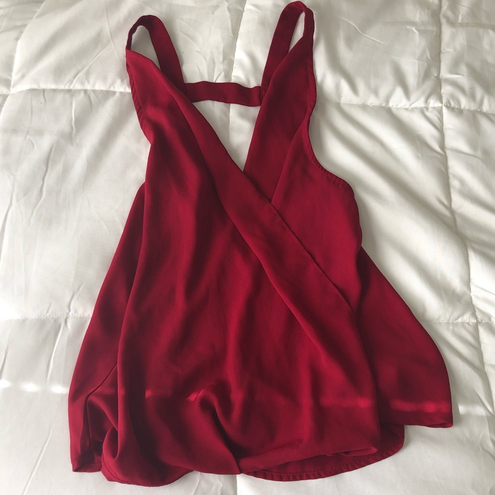 Beautiful deep red blouse.